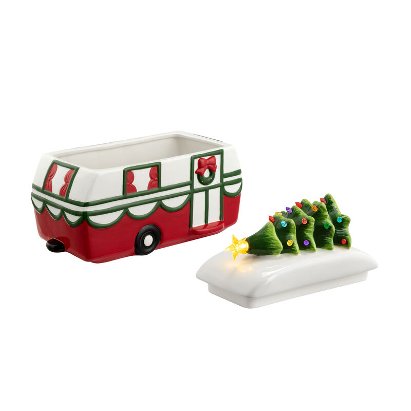Mr. Christmas "Nostalgic" Ceramic Christmas Camper Cookie Jar image number 2