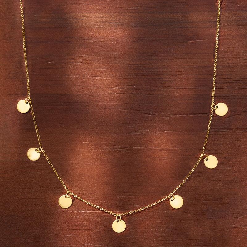 Italian 14kt Yellow Gold Multi-Circle Necklace image number 3