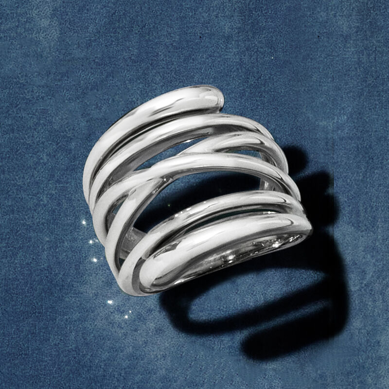 Italian Sterling Silver Highway Ring image number 3