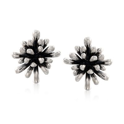 Zina Sterling Silver "Fireworks" Clip-On Earrings