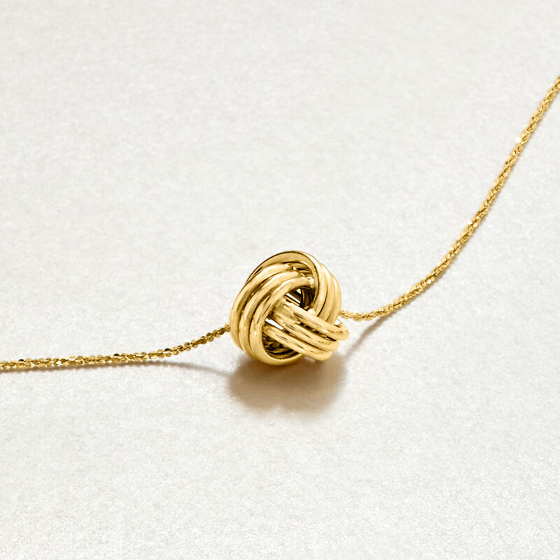 Italian 10kt Yellow Gold Love Knot Necklace image number 3