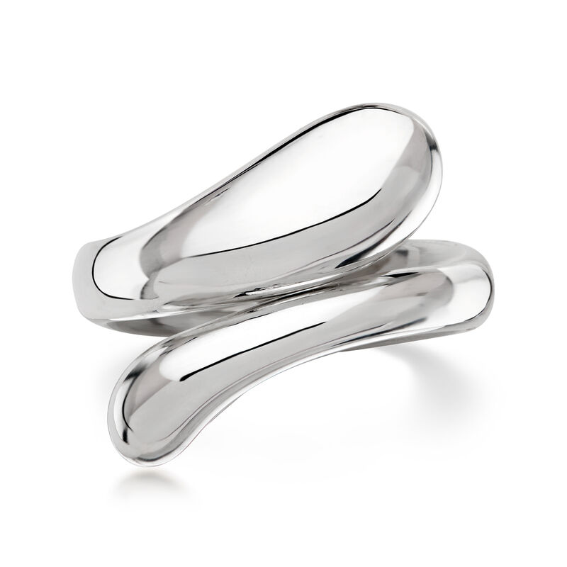C. 1990 Vintage Tiffany Jewelry "Elsa Peretti" Sterling Silver Bypass Ring. Size 5 image number 0