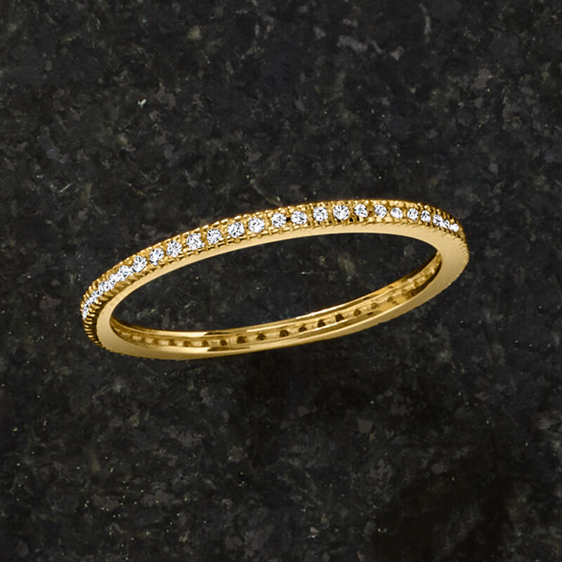 .15 ct. t.w. Diamond Eternity Band in 14kt Yellow Gold image number 3
