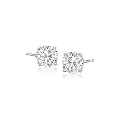 1.00 ct. t.w. Diamond Stud Earrings in 14kt White Gold 