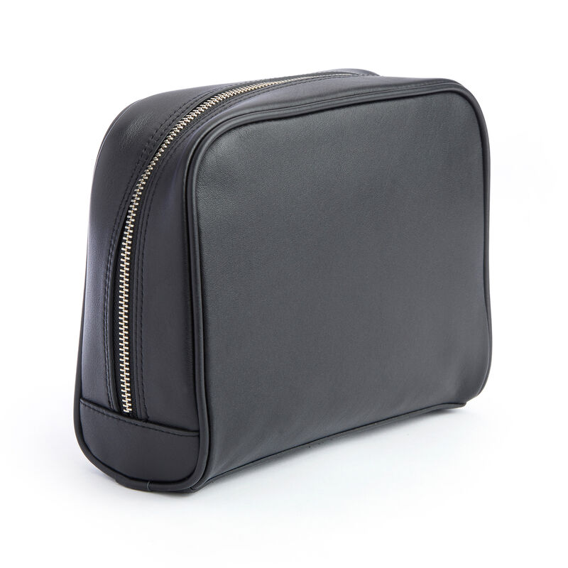 Royce Black Leather Toiletry Bag image number 1