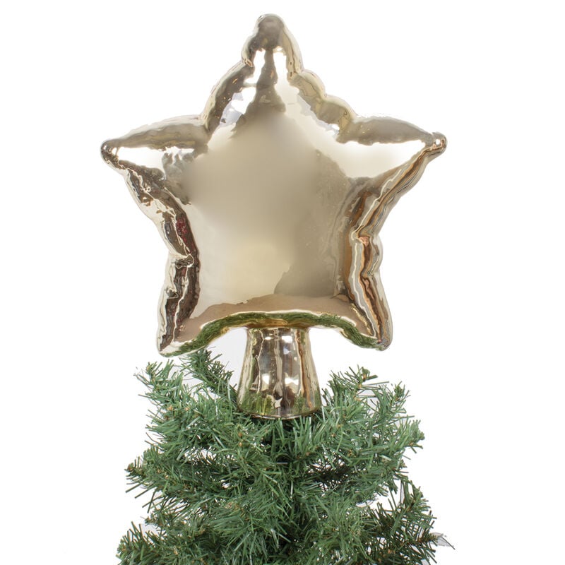 Gold Glass Star Tree Topper image number 0