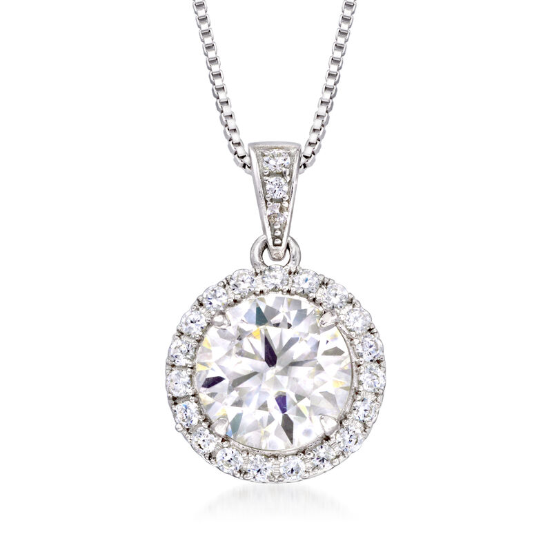 2.00 ct. t.w. Moissanite Pendant Necklace in Sterling Silver image number 0