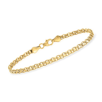 Italian 14kt Yellow Gold Bismark-Link Bracelet