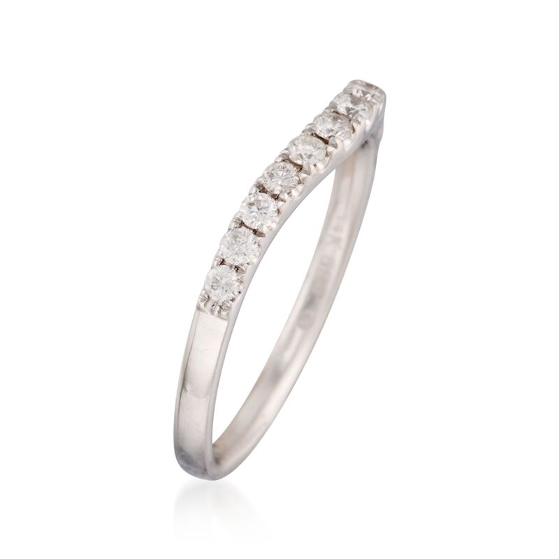 .33 ct. t.w. Diamond Wedding Ring in 14kt White Gold. Size 7.5 image number 2