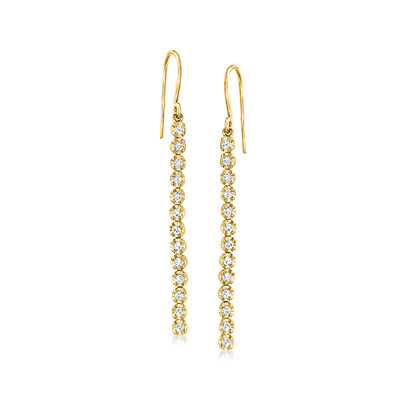 .50 ct. t.w. Diamond Linear Drop Earrings in 14kt Yellow Gold