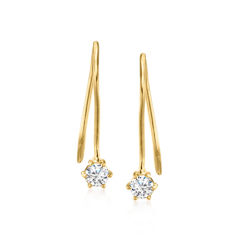 .15 ct. t.w. Diamond Drop Earrings in 14kt Yellow Gold image number 0