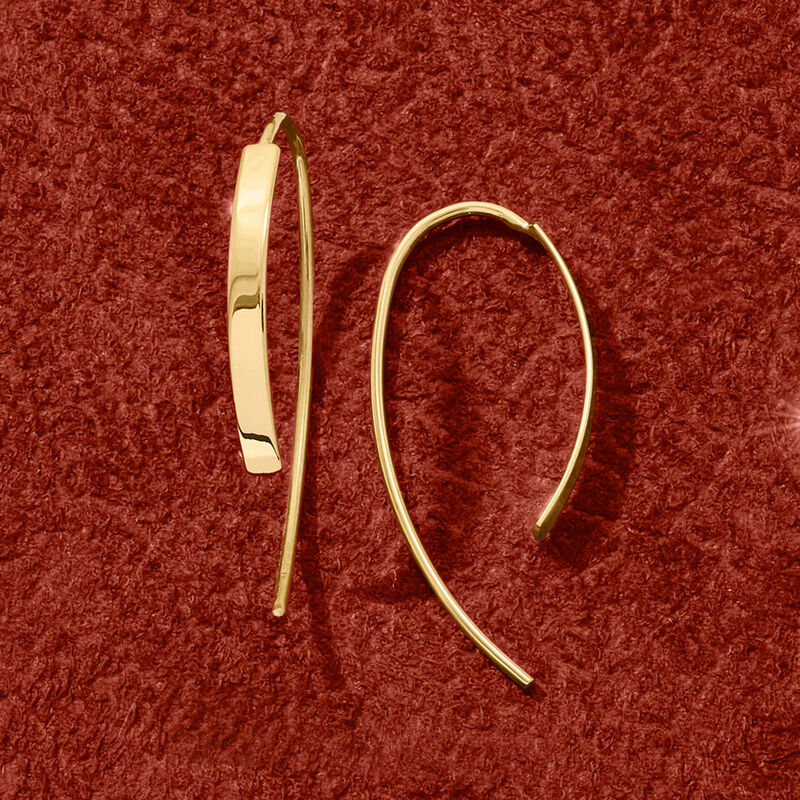 14kt Yellow Gold Drop Earrings image number 2