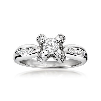 C. 2000 Vintage .68 ct. t.w. Diamond Ring in 14kt White Gold