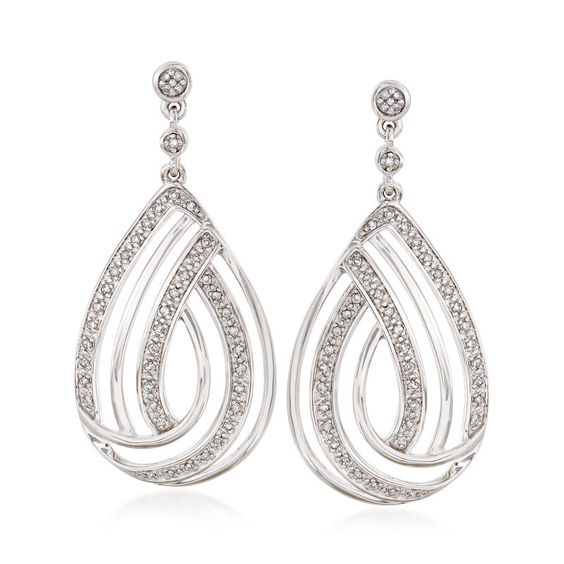.25 ct. t.w. Diamond Teardrop Earrings in Sterling Silver image number 0