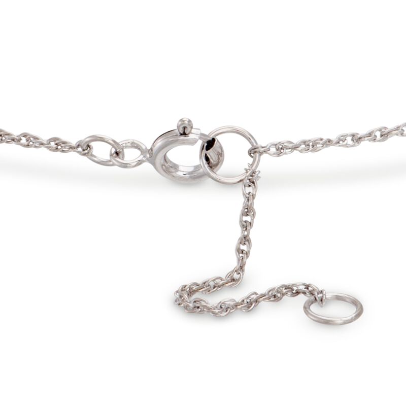 Diamond Accent Mini Initial Bracelet in Sterling Silver image number 3