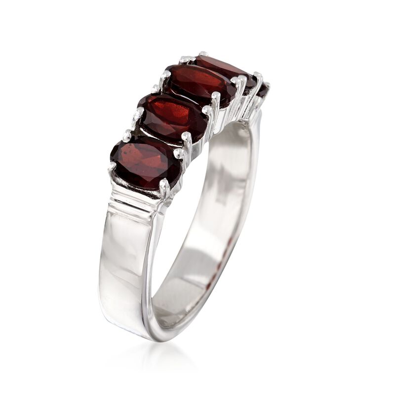 2.40 ct. t.w. Garnet Five-Stone Ring in Sterling Silver image number 2