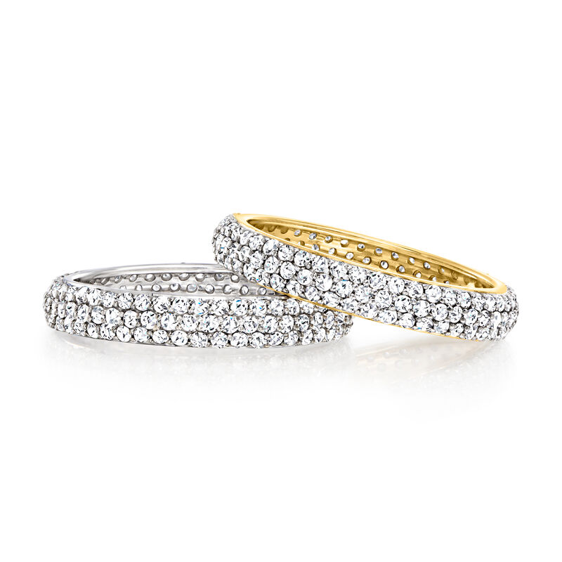 1.00 ct. t.w. Pave Diamond Eternity Band in 14kt White Gold. Size 5 image number 3
