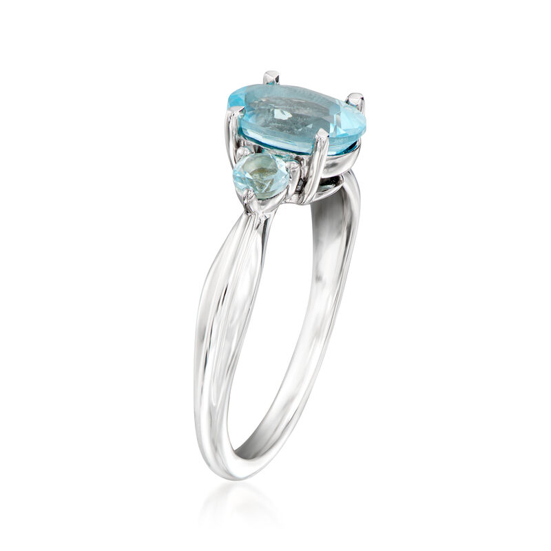 2.70 ct. t.w. Sky Blue Topaz Three-Stone Ring in Sterling Silver image number 2