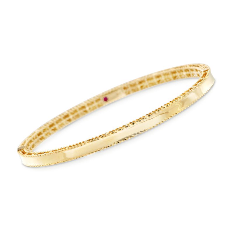 Roberto Coin &quot;Symphony&quot; Princess 18kt Yellow Gold Bangle Bracelet. 7&quot; image number 0