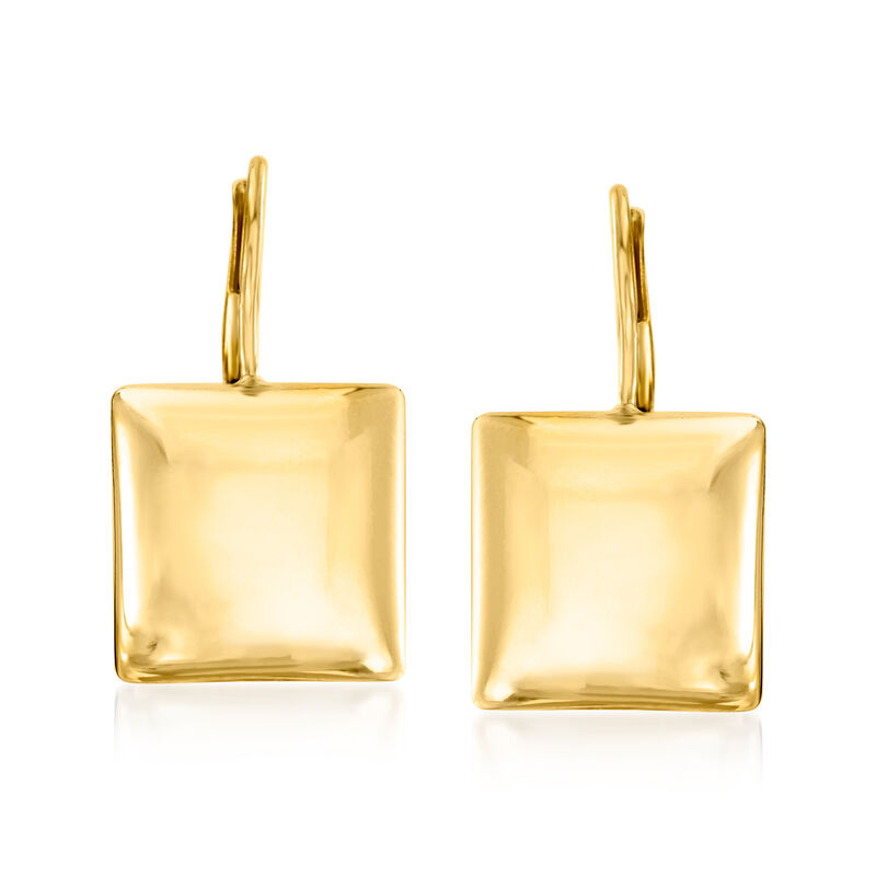 Italian 18kt Gold Over Sterling Square Drop Earrings image number 0