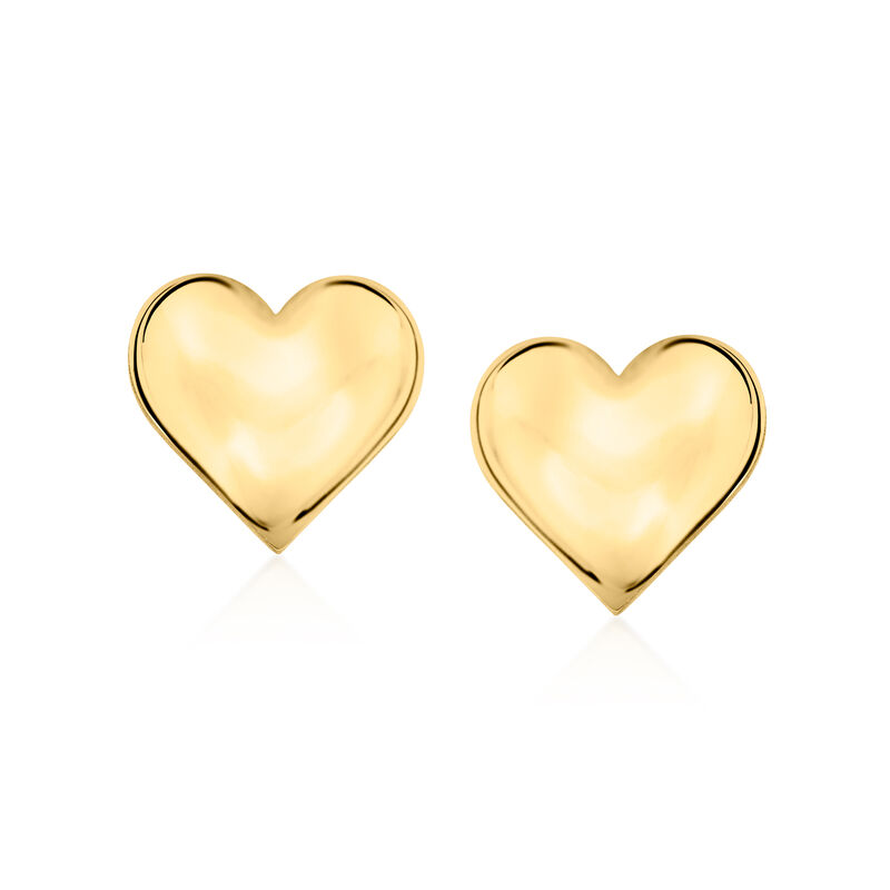 Italian 10kt Yellow Gold Heart Earrings  image number 0