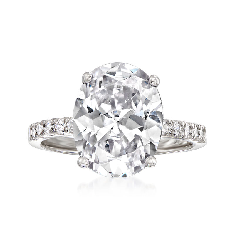 6.00 ct. t.w. CZ Ring in Sterling Silver image number 0