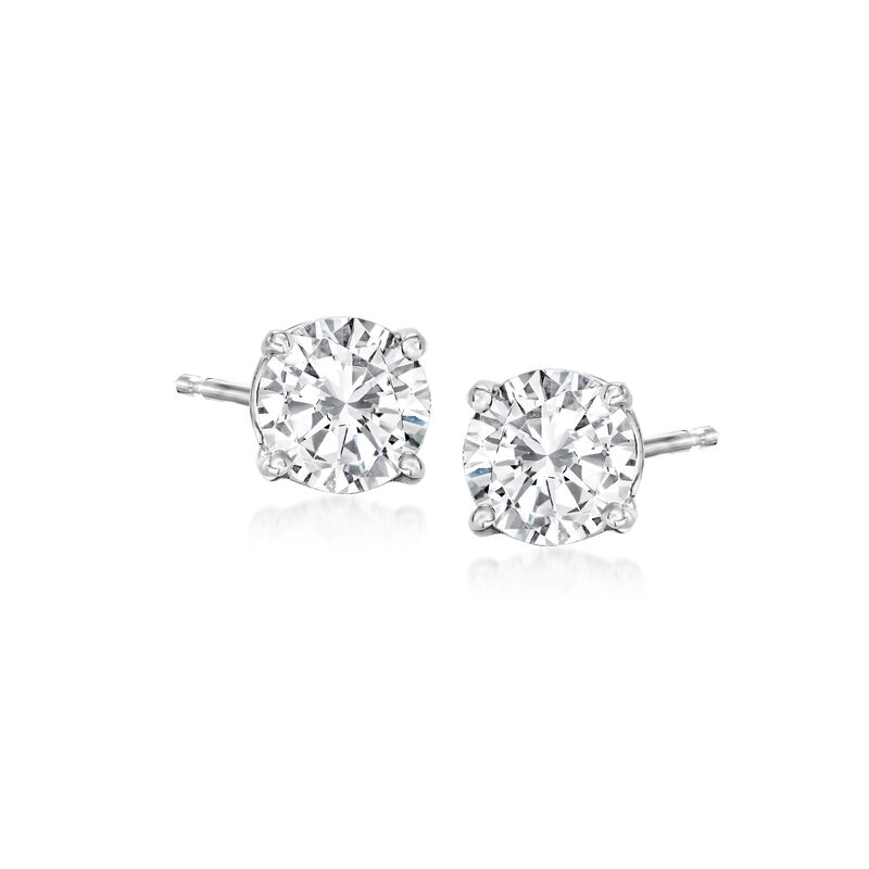 1.50 ct. t.w. Diamond Stud Earrings in 14kt White Gold  image number 0