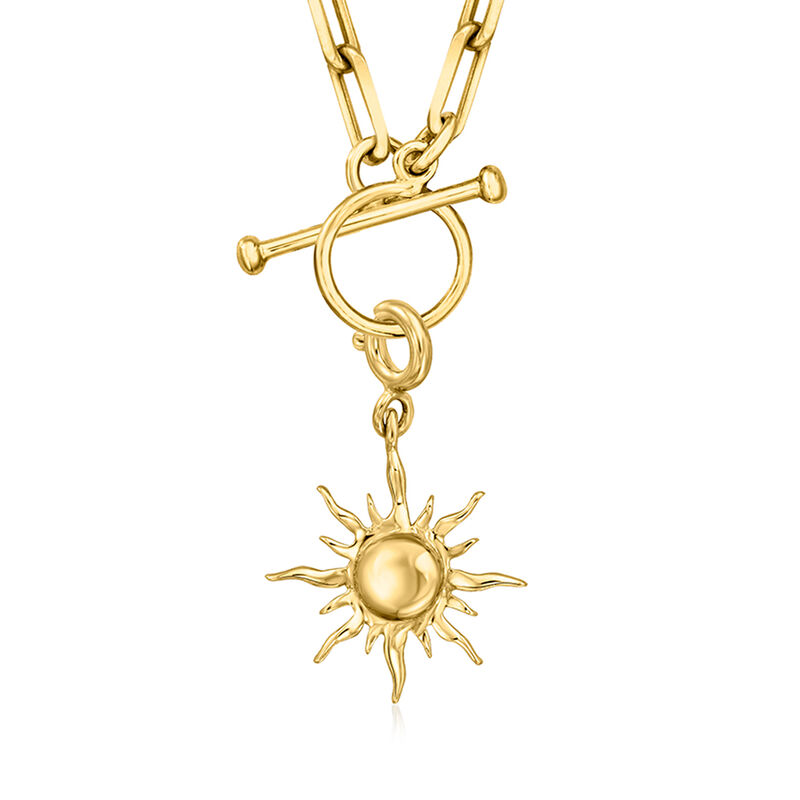 18kt Gold Over Sterling Sun Charm  image number 4