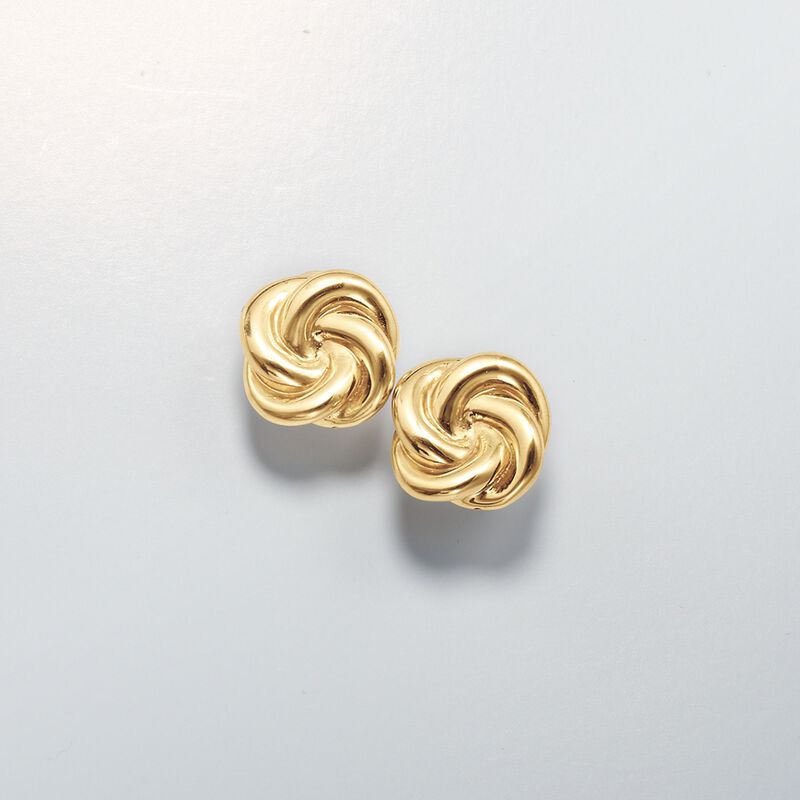 Italian 14kt Yellow Gold Swirl Clip-On Earrings image number 3