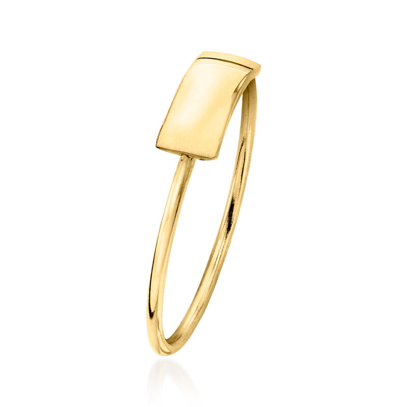 Italian 14kt Yellow Gold Rectangle Ring image number 1