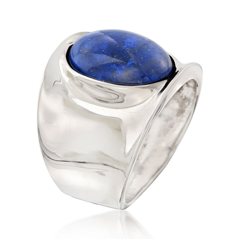 Italian Lapis Ring in Sterling Silver image number 2