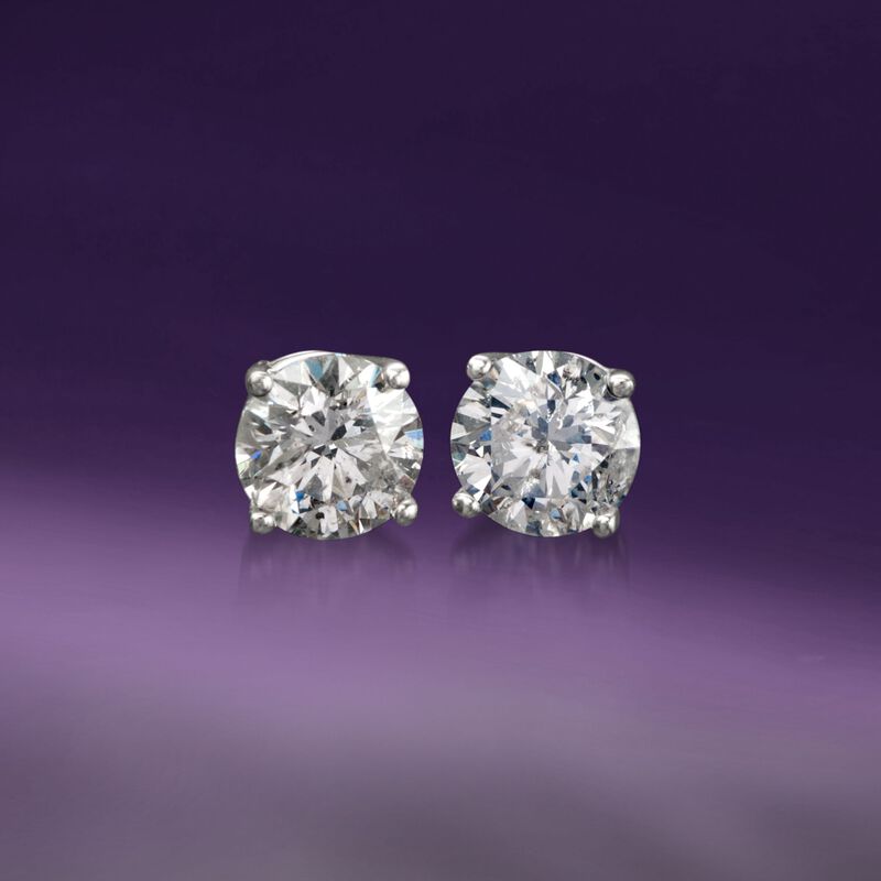 .25 ct. t.w. Diamond Stud Earrings in 14kt White Gold image number 4