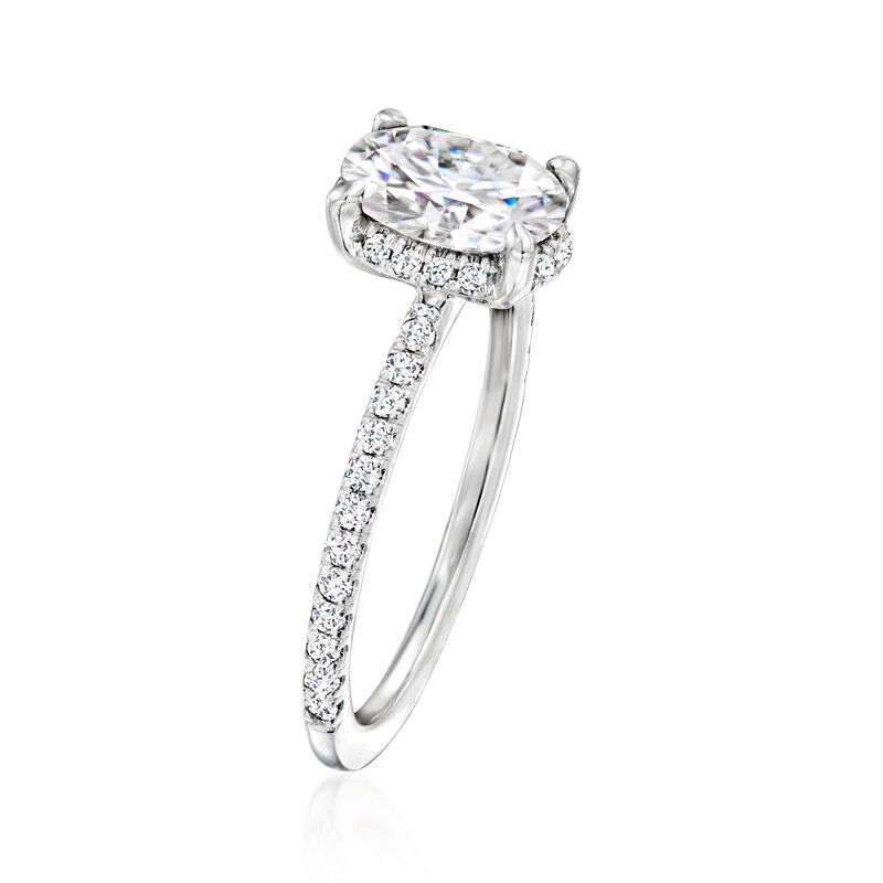 Gabriel Designs .28 ct. t.w. Diamond Engagement Ring Setting in 14kt White Gold image number 2