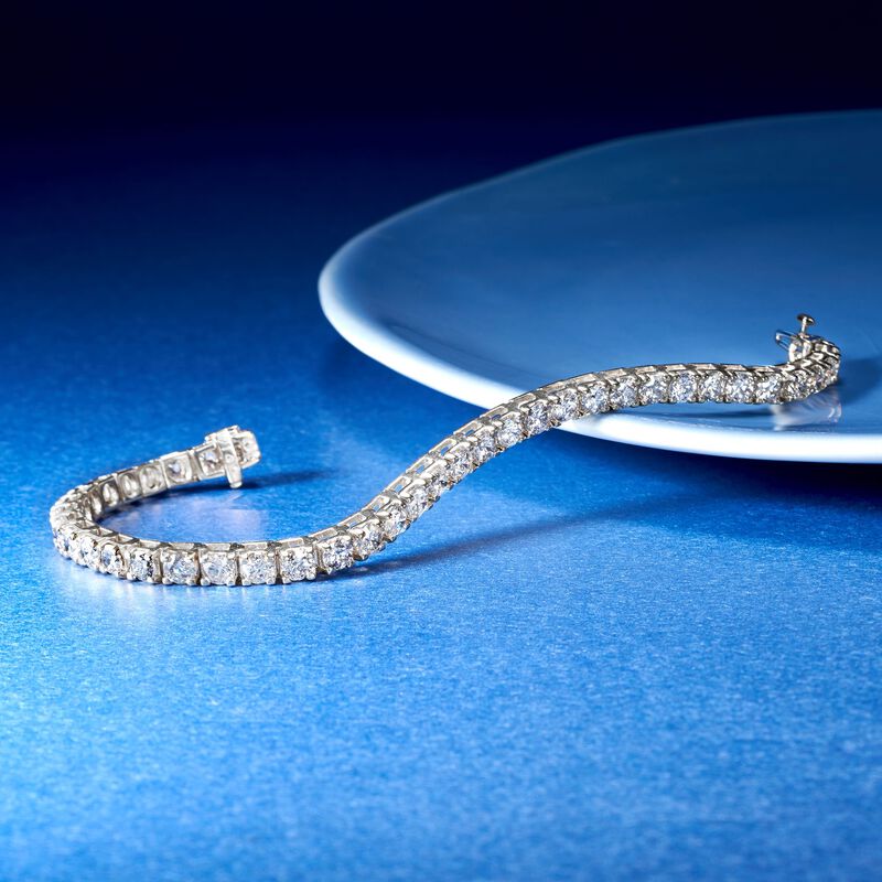 10.00 ct. t.w. Diamond Tennis Bracelet in 14kt White Gold image number 3