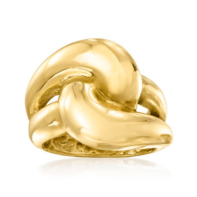 Italian 18kt Yellow Gold Interlocking Ring