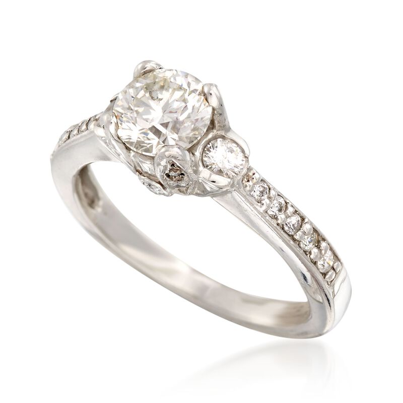 C. 2000 Vintage 1.02 ct. t.w. Diamond Ring in Platinum image number 4