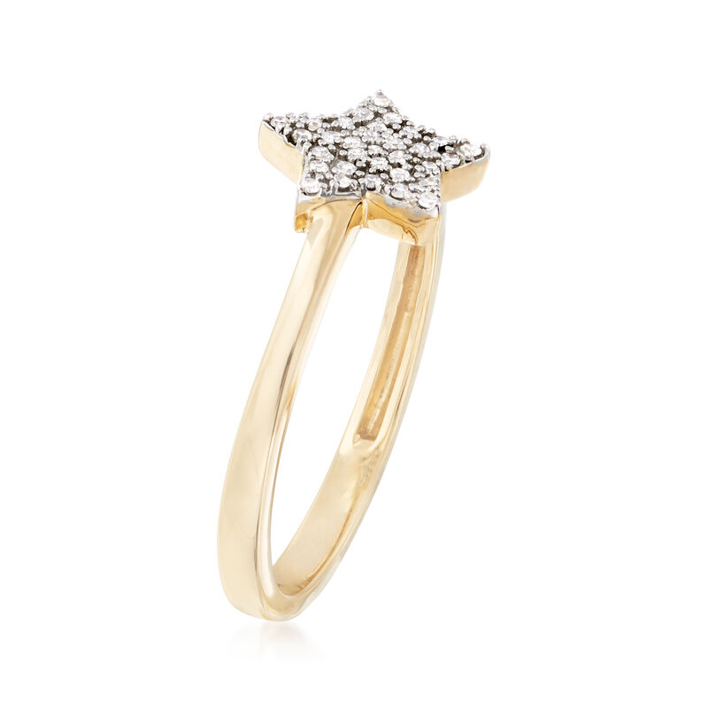 .10 ct. t.w. Diamond Star Ring in 14kt Yellow Gold image number 2