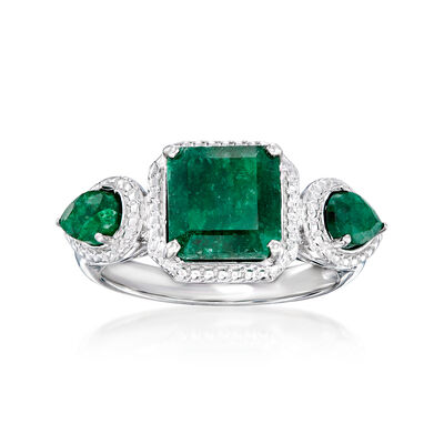 2.50 ct. t.w. Emerald Ring in Sterling Silver