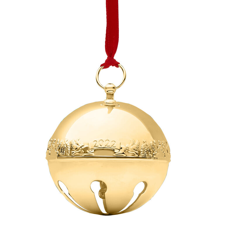 Wallace 2022 Annual Gold-Plated Sleigh Bell Ornament - 33rd Edition image number 8