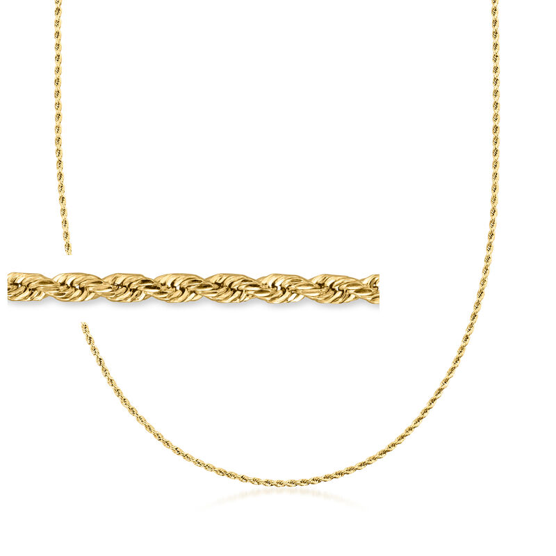 1.8mm 10kt Yellow Gold Rope-Chain Necklace image number 0