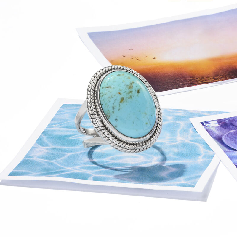 Turquoise Ring in Sterling Silver image number 5