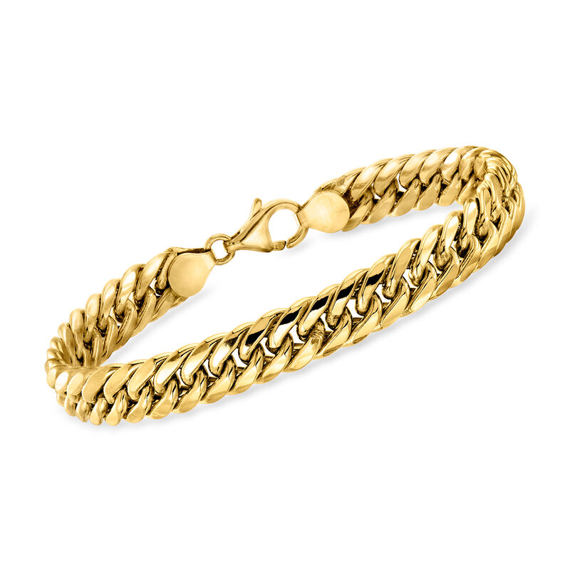 Italian 18kt Yellow Gold Cuban-Link Bracelet. 7&quot; image number 0
