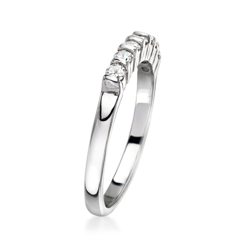 C. 1980 Vintage .30 ct. t.w. Diamond Ring in 14kt White Gold. Size 6 image number 2