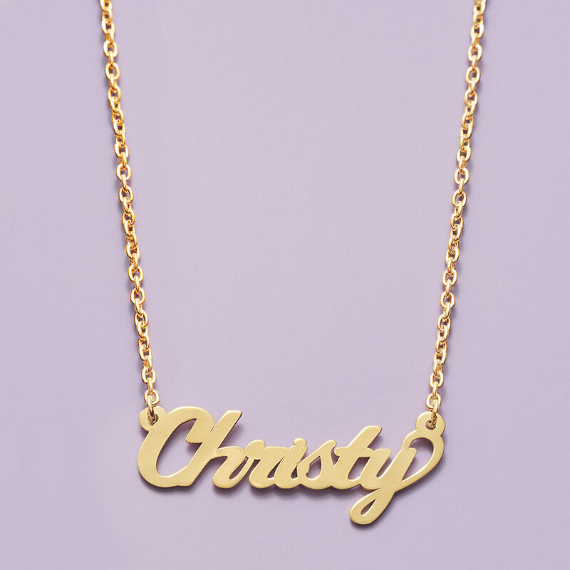 14kt Yellow Gold Personalized Name Necklace image number 2