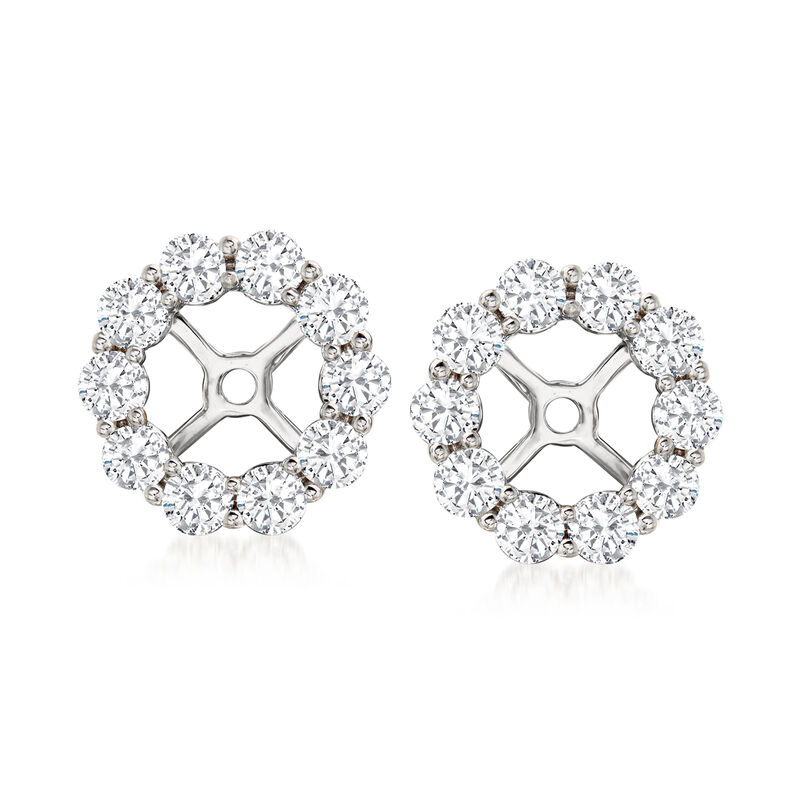 1.00 ct. t.w. Diamond Earring Jackets in 14kt White Gold