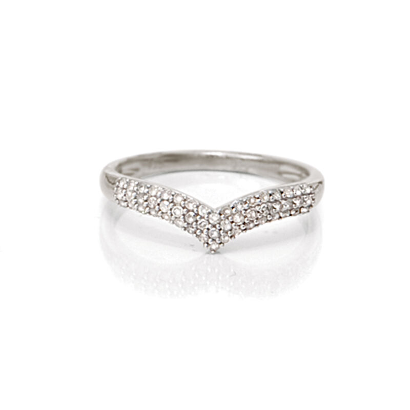 .25 ct. t.w. Diamond Chevron Ring in Sterling Silver image number 3