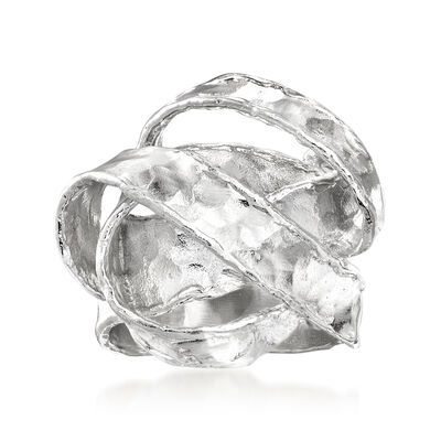 Sterling Silver Hammered Knot Ring
