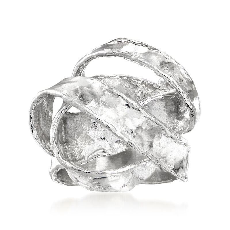 Sterling Silver Hammered Knot Ring image number 0