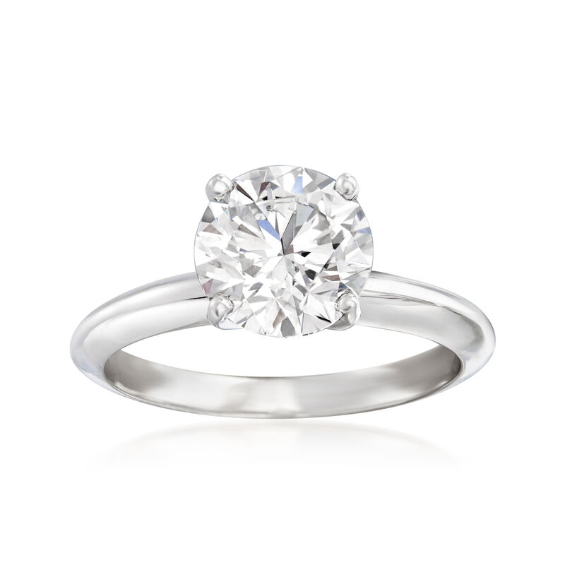 2.00 Carat Certified Diamond Solitaire Engagement Ring in Platinum image number 0