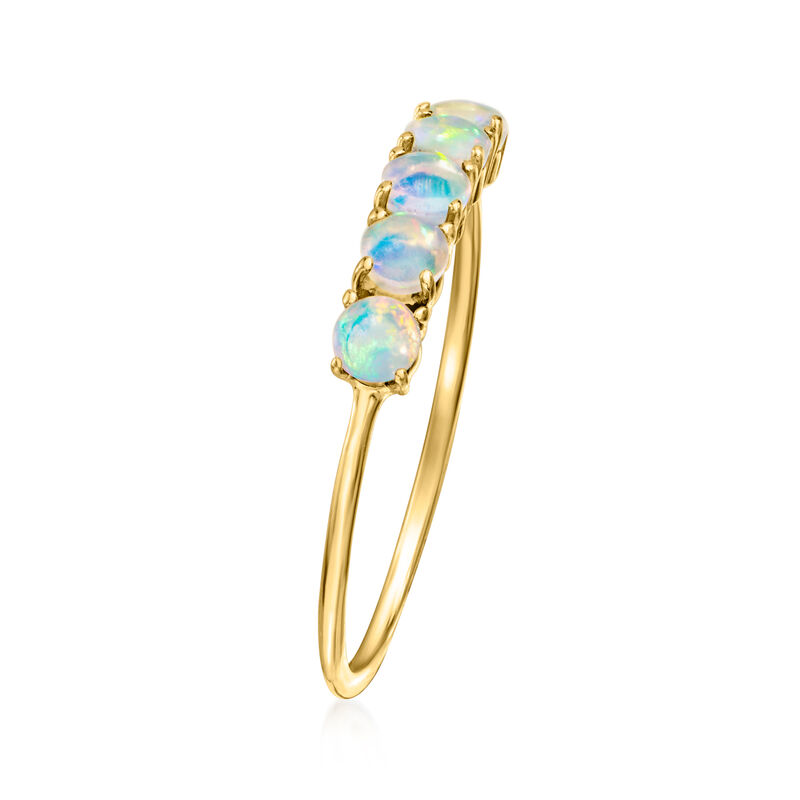 Opal Five-Stone Ring in 14kt Yellow Gold. Size 9 image number 2